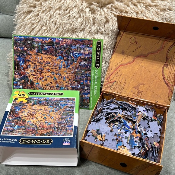 Dowdle Folk Art Puzzle National Parks 500 Pieces jigsaw puzzle - Picture 2 of 4